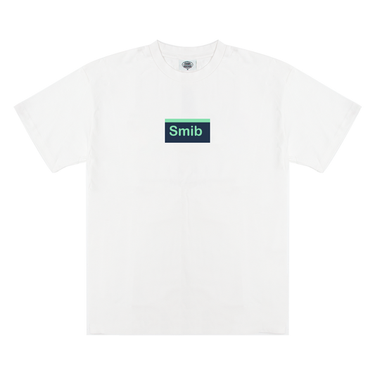 White Smib x Mascotte FUCK OV Rolling Tee with screen-printed logo on the front