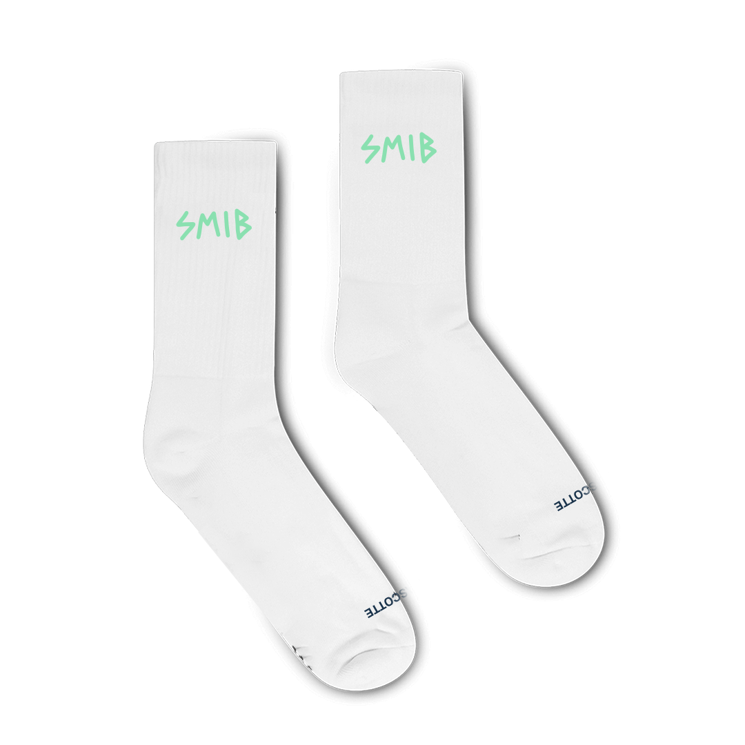 Smib x Mascotte Socks | White - Green - Sumibu