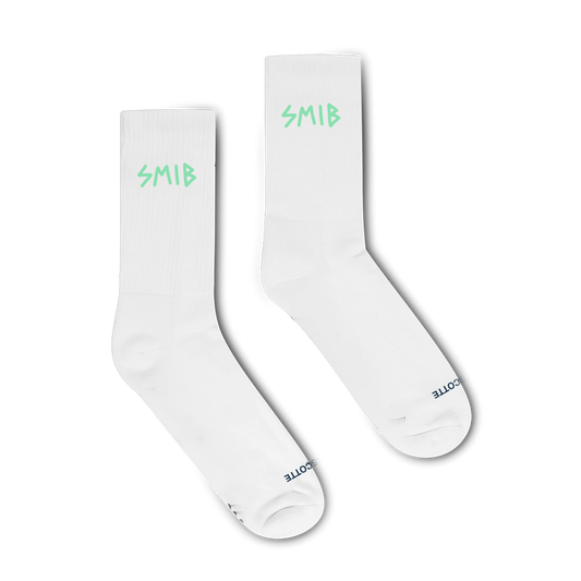 Smib x Mascotte Socks | White - Green - Sumibu