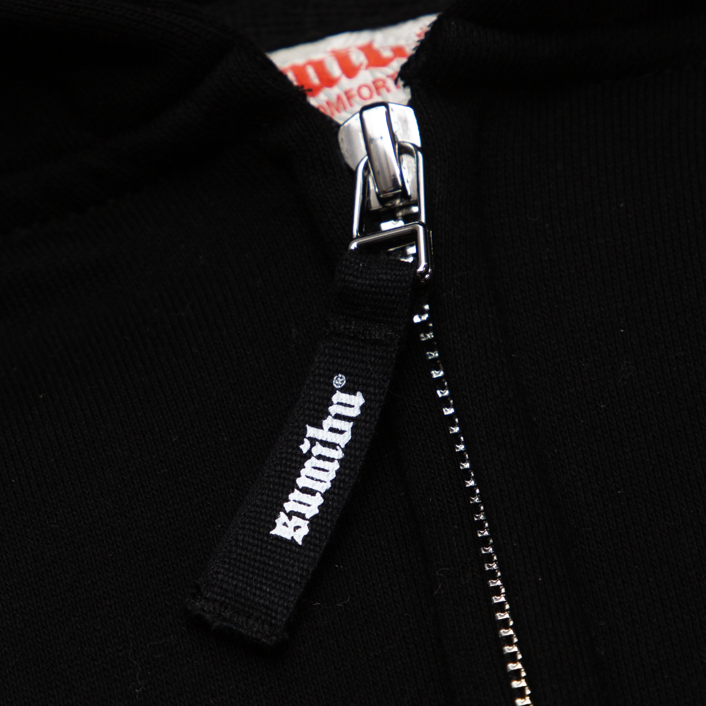 Tiny Ol' Sumibu Zip-Hoodie | Black - White