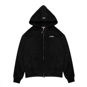 Tiny Ol' Sumibu Zip-Hoodie | Black - White