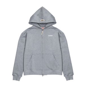 Tiny Ol' Sumibu Zip-Hoodie | Grey - White